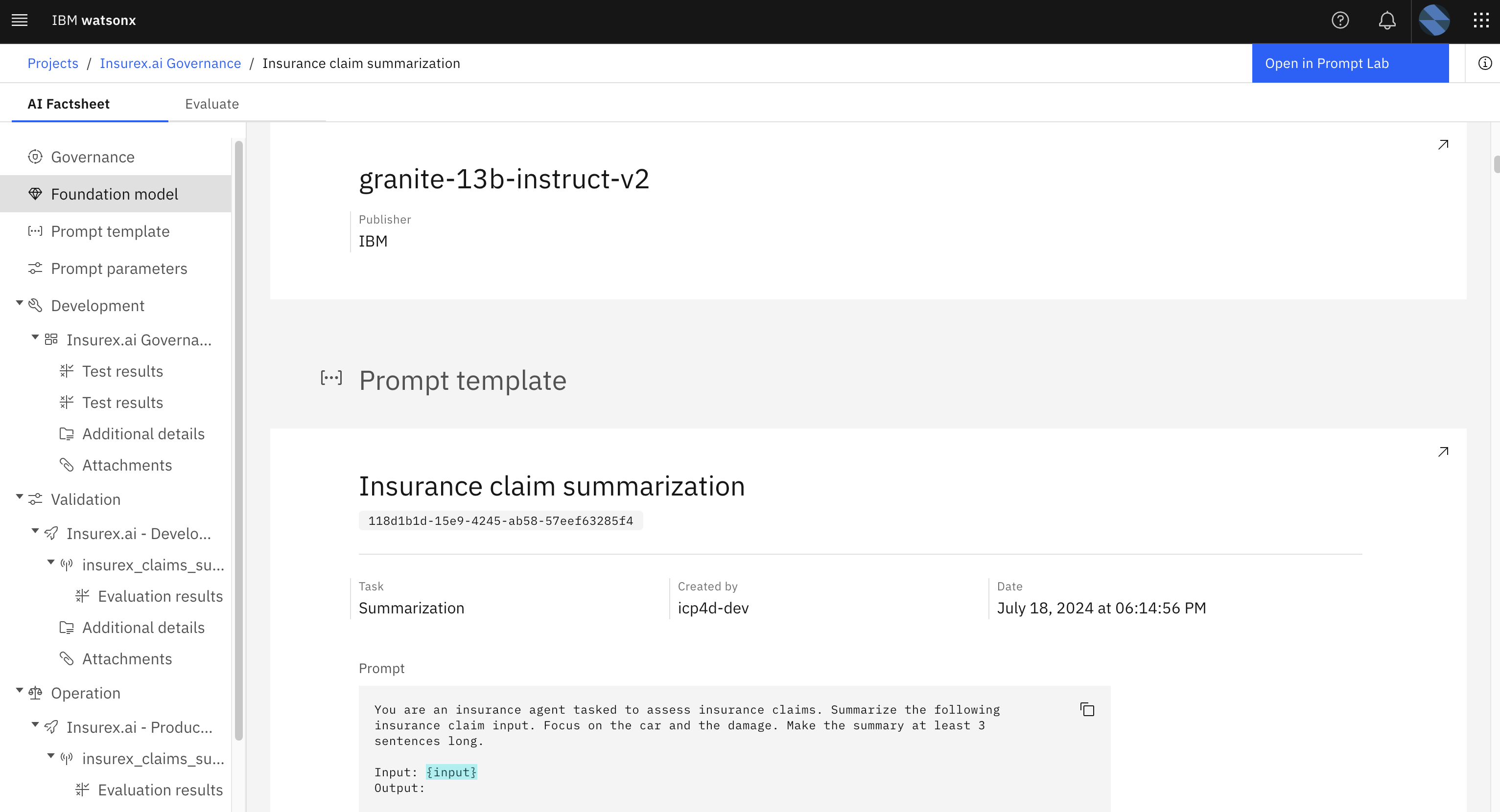 AI Risk Metrics Dashboard Example