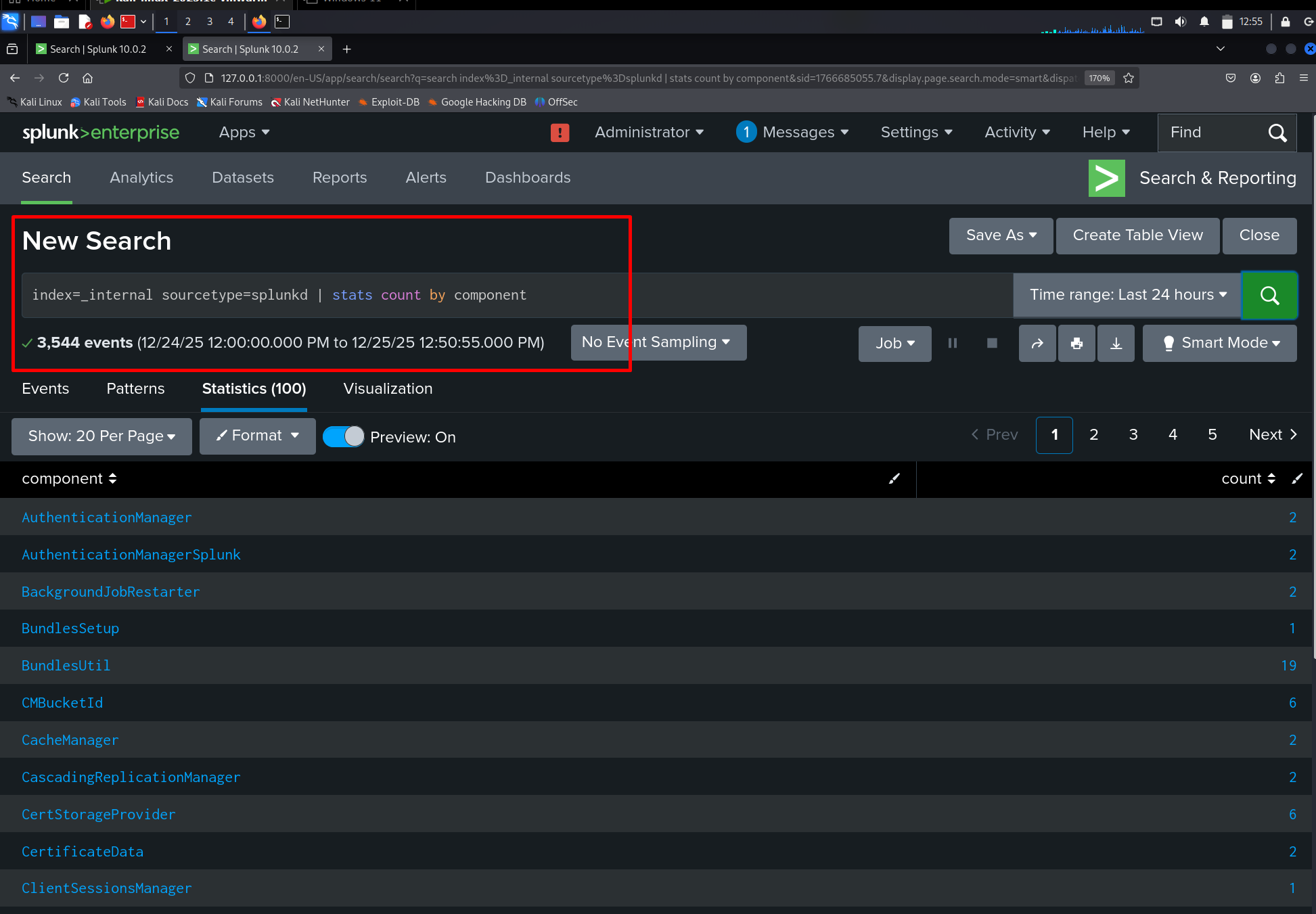 SPL stats aggregation example